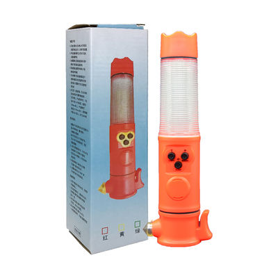 Orange 6-In-1 Multi-Functional Sound And Light Alarm Flashlight
