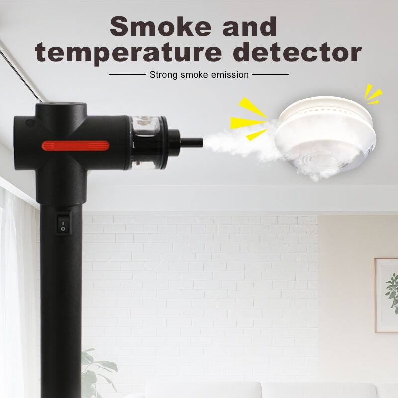 Intelligent control type integrated two-in-one smoke and temperature tester