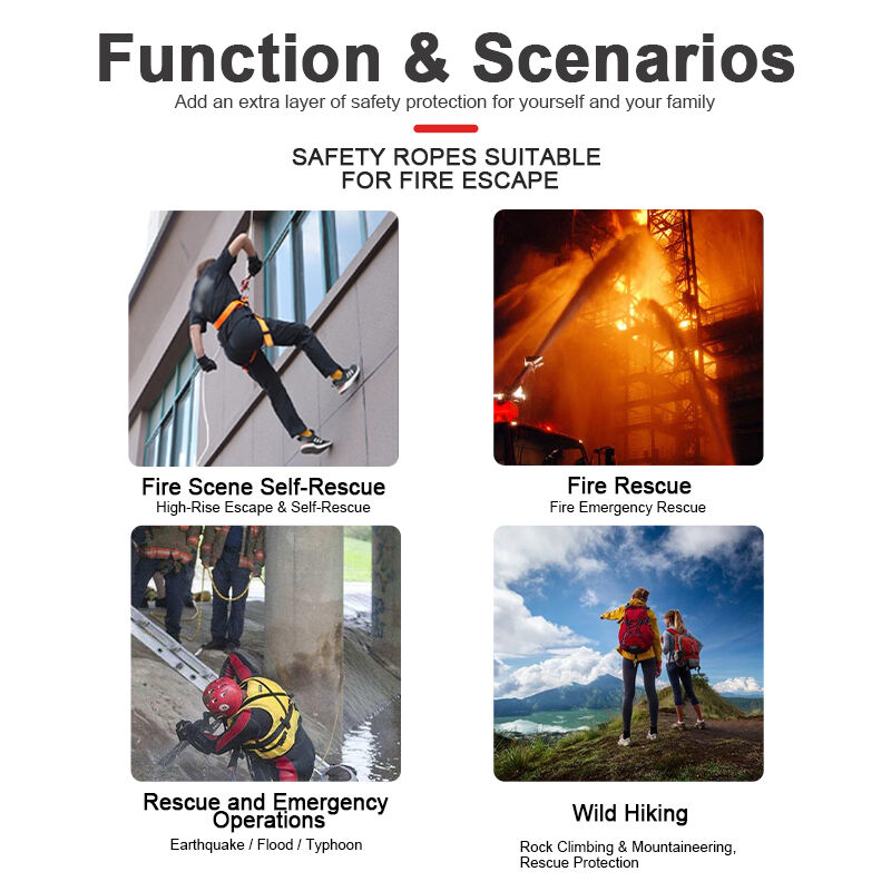 Emergency Evacuation 16mm Safety Rope for Firefighting Rescue