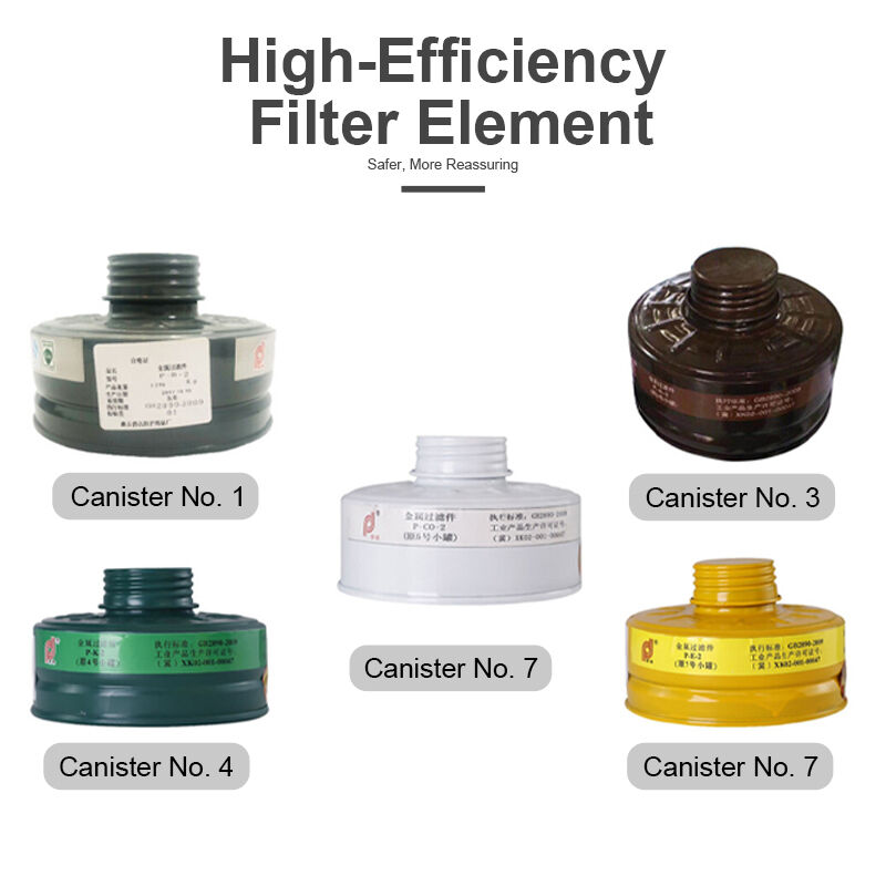 Yellow silicone self-priming filtering respirator protects against toxic gases and dust