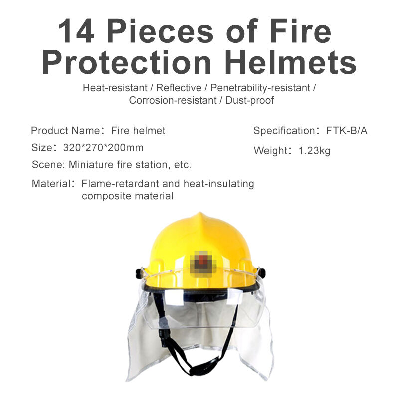 3C Certified Yellow Fire Helmet with Reflective Strips ABS+PC Safety Helmet for Fire Fighting and Industrial Use