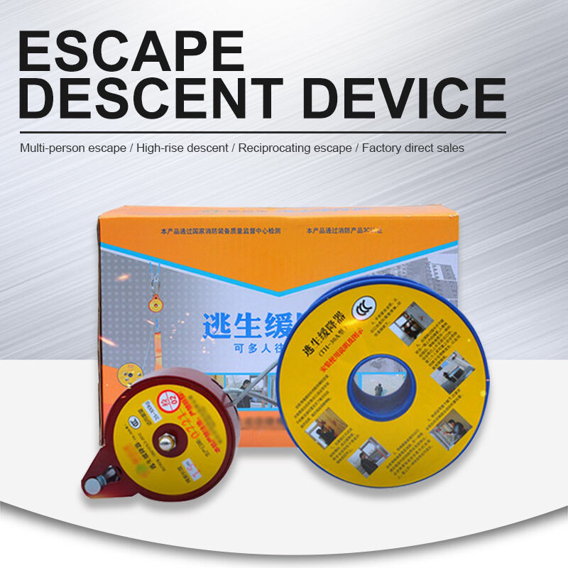Reciprocating High-Rise Escape Descent Device TH-30A 15m Rope 1000kg Breaking Force Safety Harness Kit for Fire Emergency Evacuation
