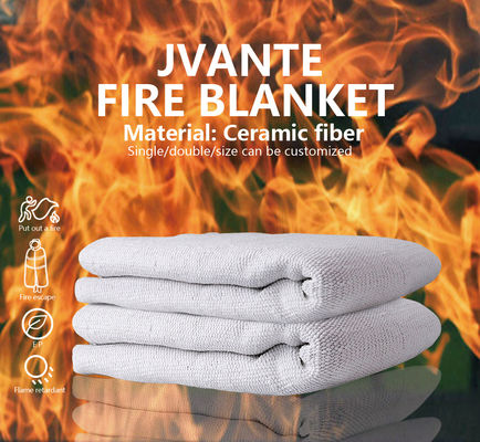 پتو آتشین فیبر سرامیکی Jvante 1m*2m 2m*2m یا قابل تنظیم پتو آتشین فیبر سرامیکی با دمای بالا
