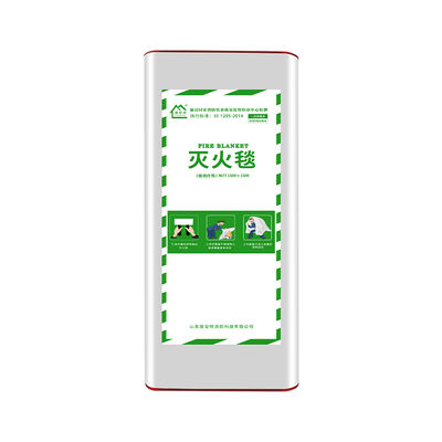 1.5x1.5m EN 1869 پتو آتش 500 ° C مقاومت در برابر گرما فیبرگلاس پتو اورژانسی آتش با کیس PVC برای آشپزخانه رستوران کارگاه